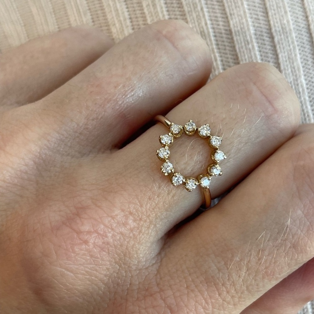 Zoe Chicco 14k Prong Diamond Circle Ring - Picture 3 of 5